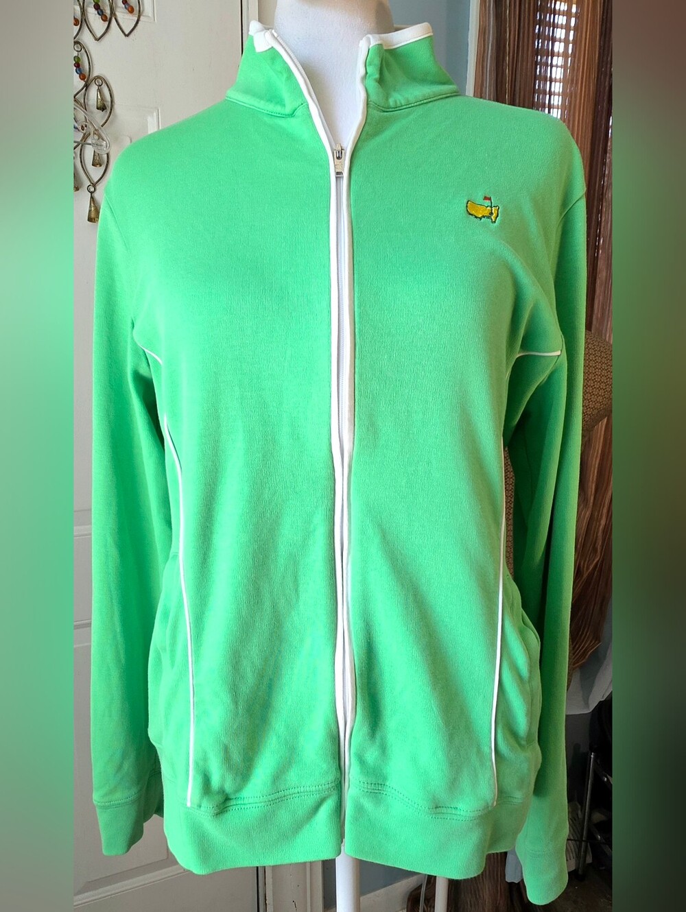 Magnolia Lane Augusta National Masters Full Zip Sweatshirt Women's M Green White
